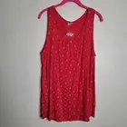 Mauve Woman 2X Curvy Red Sleeveless Top Nautical Sailing Detailing