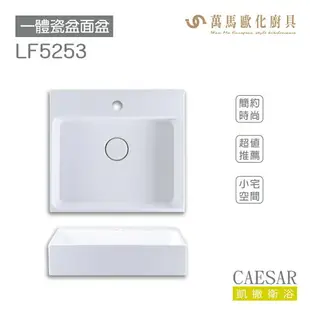 CAESAR 凱撒衛浴 面盆 浴櫃 面盆浴櫃組 超值推薦 收納機能 小宅空間 LF5253 不含安裝