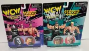 WCW NEW RARE Vintage Sting & Rick Steiner Scott Steiner & Hulk Hogan Pair MOC 2