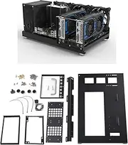 ATX Computer Case, Micro ATX Case for ATX,M ATX, ITX Motherboards,360 Water Cooling, etc, Open PC Case Frame with Handle can Stand or Lie, Powerful Cooling Steel Plate