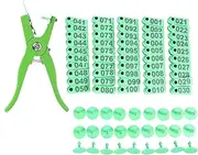 CAXUSD 103Pcs Ear Tag Applicator for Livestock Durable Plastic Animal Ear Tags with Pins Comfortable Handle Easy to Operate for Cattle Sheep and Pigs