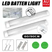 LED Slim Ceiling Batten Tube Light 20W/30W 60CM/90CM Linear Fluro Fluorescent