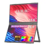 CUIUIC 15.6” Dual FHD IPS Portable Monitor Stacked Triple Screen Extender