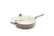 GreenPan Essence Taupe Non Stick Covered Skillet 30cm Home Kitchen Cookware