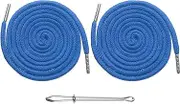 sourcing map 2pcs Drawstring Cords 51" Replacement Drawstring Hoodie String Sewing Tool with Easy Threader for Hoodie Sweatpants Jackets Pants Hats Coats Bags, Lake Blue