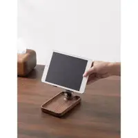 在飛比找ETMall東森購物網優惠-實木質可折疊手機支架創易桌面ipad平板可升降調節懶人支撐手