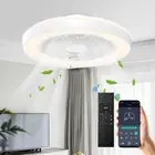 Ceiling Fan with Lights and Remote, 19 Inch Modern Bladeless Low Profile Flus...