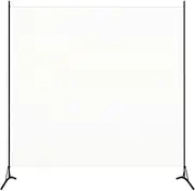 1 Panel Privacy Screen, Privacy Screen Room Divider, Freestanding Room Partition Wall Divider, White 175x180 cm Fabric