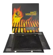 Reusable Non-Stick BBQ Mesh Grilling Bags Heat Resistant 2 Count