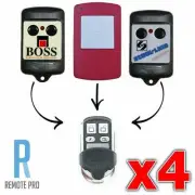 4 x Boss/Steel-Line Doors BHT1/BHT2 Garage/Gate Remote 310MHz