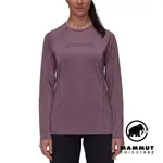 【MAMMUT 長毛象】SELUN FL LONGSLEEVE LOGO WOMEN 機能LOGO長袖T恤 波動紫 女款 #1016-01450