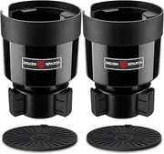 7 Sparta Expander 2 Pack Car Cup Holder Expander Organizer Adjustable Base, Compatible with Yeti 20/26/30 oz, Compatible with Hydro Flasks 32/40oz, Other Bottles in 3.4"-3.8" (Black)