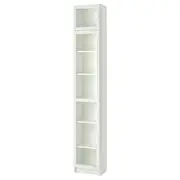BILLY / OXBERG bookcase w glass doors/ext unit, white/glass, 40x30x237 cm
