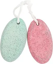HONMEET 2 Pack Volcanic Foot Rub Stone Lava Pumice Tool for Foot Care Relaxation Random Color