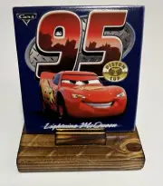 Lightning McQueen CARS Decorative Ceramic Tile Drink Coasters With Rustic Stand