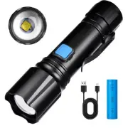 Mini High Lumens Rechargeable Tactical Flashlights，Super Bright 1000 Lumen Fl...