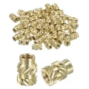 Knurled Insert Nut 100pcs M3 x 7mm L x 5mm OD Brass Heat Set Insert Nut