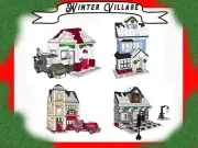 Custom Winter Village Brick Model Toy Instructions - Train, Gas, Fire Station ++