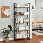 Modern 5 Tiers Bookshelf Display Bookcase Books Holder Organizer For Home Office