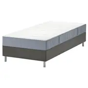LYNGÖR divan bed, Vesteröy extra firm/light blue dark grey, Single
