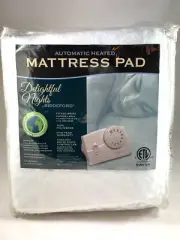 New $55 Biddeford Delightful Nights Heated Mattress Pad Full / Double