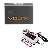 VoltX 12V 100Ah Lithium Battery with 25A AC Charger