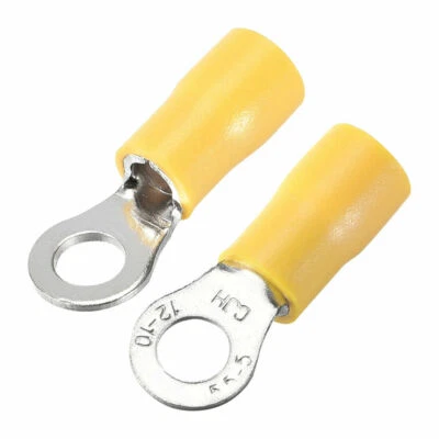 A● RV5.5-5 Electrical Crimp Terminal Ring-Spade Wire Connector for AWG12-10 5Pcs