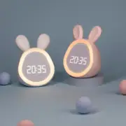 Cute Rabbit Alarm Clock With NightLight Stepless Dimming Led Digital Alarm Clock