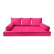 *COVER ONLY*-S3 Daybed Mattress Bolster Pillow Covers Contrast Trim Twin AD110