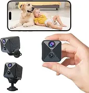 javiscam Spy Camera Hidden Camera,High Video Quality WiFi Wireless Mini Camera,Indoor Camera For Home Security, Small Nanny Cam Night Vision Motion Activated Alerts,Baby and Pets camera