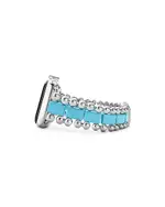 Lagos Smart Caviar Blue Ceramic Apple Watch Bracelet, 38mm