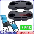 2X Clip On Side Table Tray Cup Holder For Sun Lounger/Camping Chair Outdoor