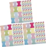jojofuny 3sets Writable Sticky Index Tabs Book Markers for Document Classification Note Taking and Reading for Home School and Office Use 30sheets*3