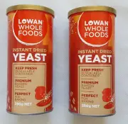 2 x Lowan Instant Dried Yeast - Bakers Yeast for Baking Bread 280gram