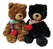 SVEN & ERIK BUNDLED BEAR Christmas Bears 14" Stuffed Animal Plush by Aurora