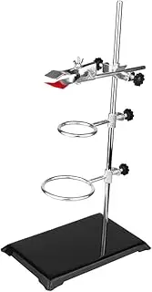 MUCKLILY Laboratory Metal Rack Stand with Clip Portable Support Tool for Experimental Teaching and Chemical Reactions Height Enhanced Corrosion Resistance for Lab Setup