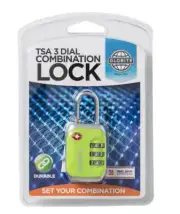 Globite TSA 3 Dial Combination Lock - Green