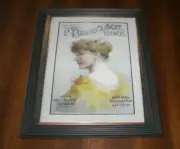 P. BARBEY & SON BREWERS FRAMED COLOR AD PRINT - READING, PA.