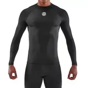 PAY LESS! || Skins Series-1 Mens Compression Long Sleeve Top (Black)