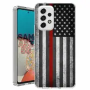 For Samsung Galaxy A23 5g A52 A53 TPU Case Cover+Glass(Red US Flag)