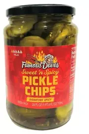 Famous Dave's Mild Sweet & Spicy Pickle Chips 24 oz Daves