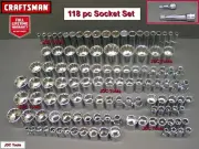 CRAFTSMAN 118 pc Socket Set Sizes 1/2 3/8 1/4 - 116 127 136