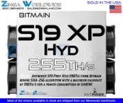 Bitmain Antminer S19 XP Hyd Bitcoin Miner 255th/s BTC ASIC Mining Rig We Finance