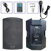 15" 4000W Powered Stage Audio PA TWS Speaker W/ Church Wired Karaoke Microphone