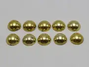 200 Metallic Gold Flatback Round Half Pearl Cabochons 10mm Scrapbook Craft