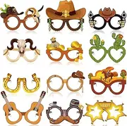 Jenaai 36 Pcs Party Decorations Paper Glasses Photo Booth Props Theme Eyeglasses Party Favors for Kids Birthday Party