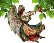 Fairy , Indoor Window, Stained Acrylic Window Decor Angel Girl Light Catcher Garden Decoration- Stained Acrylic Panel for Wall Art, Holiday Home Decor, Living Room, Kitchen