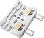 A89E Silver Finderscope Dovetail Slot Dual Plate with 2 Locking Screws