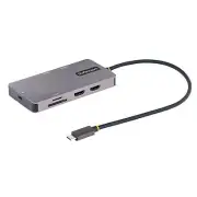 StarTech USB C Multiport Adapter, Dual HDMI Video, 4K 60Hz, 2Pt 5Gbps USB-A Hub