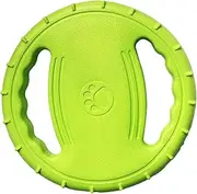 Pet Dog Flying Disc EVA Dog Training Ring with Handles Dog Flyer Toys Activity Floating Fetch Toy Black